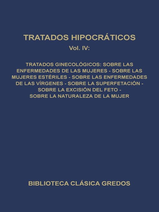 Title details for Tratados hipocráticos IV by Varios autores - Available